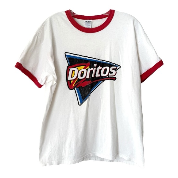 Vtg Doritos Chips Sweet Chilli Heat T-Shirt Sz Large Snacks Novelty Y2K 90s Rare - Picture 1 of 5
